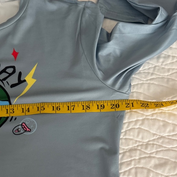 Light Blue Graphic Pajama Set NWOT - Picture 7 of 10